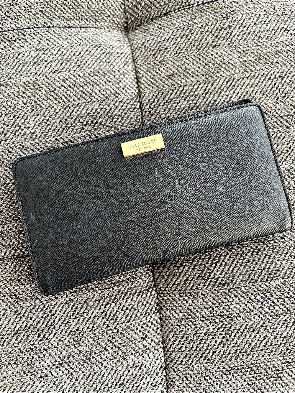 kate spade new york Black Zip Around Wallet